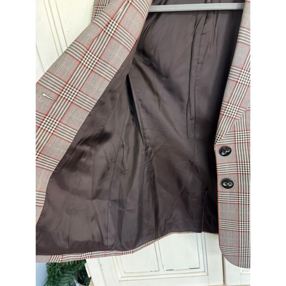 Escada size 36 US 6 or small plaid wool blazer - Picture 6 of 6